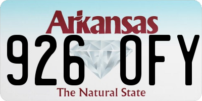 AR license plate 926OFY