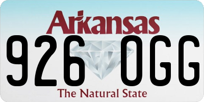 AR license plate 926OGG