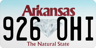 AR license plate 926OHI