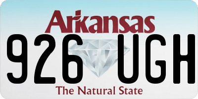 AR license plate 926UGH