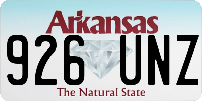 AR license plate 926UNZ