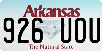 AR license plate 926UOU