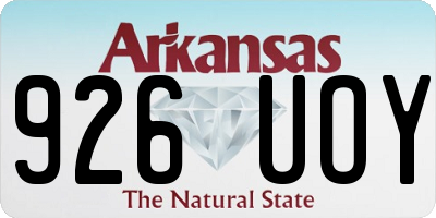 AR license plate 926UOY