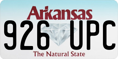 AR license plate 926UPC