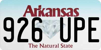 AR license plate 926UPE