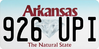 AR license plate 926UPI