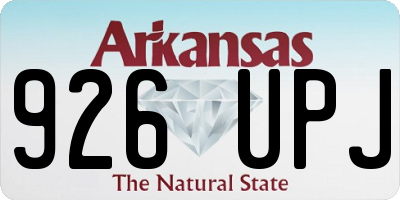 AR license plate 926UPJ
