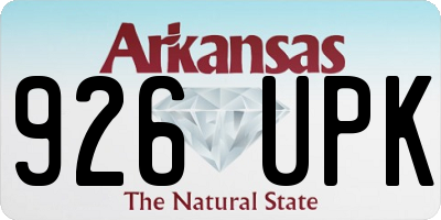 AR license plate 926UPK