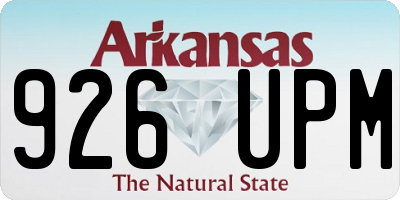 AR license plate 926UPM