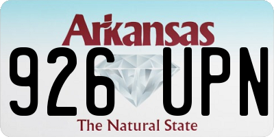 AR license plate 926UPN