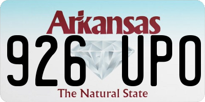 AR license plate 926UPO