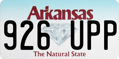 AR license plate 926UPP
