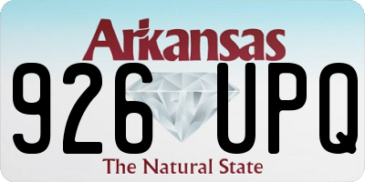 AR license plate 926UPQ