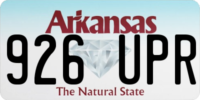 AR license plate 926UPR