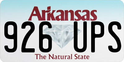 AR license plate 926UPS