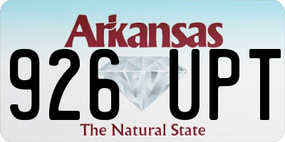AR license plate 926UPT