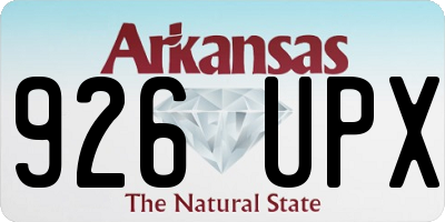 AR license plate 926UPX