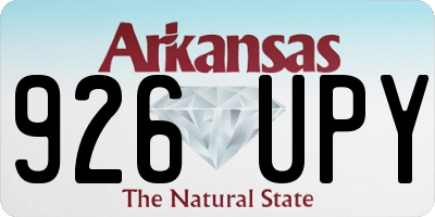 AR license plate 926UPY