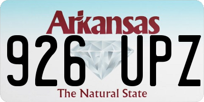 AR license plate 926UPZ