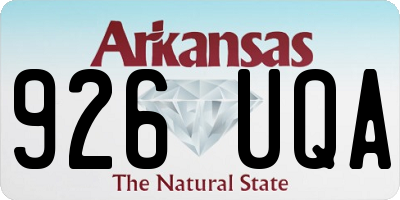 AR license plate 926UQA