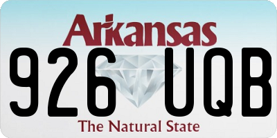 AR license plate 926UQB