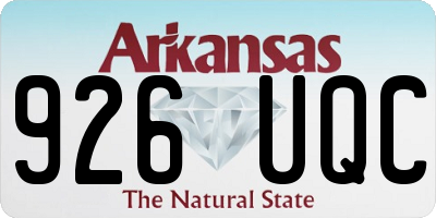AR license plate 926UQC