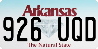 AR license plate 926UQD