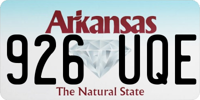 AR license plate 926UQE