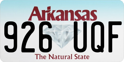 AR license plate 926UQF
