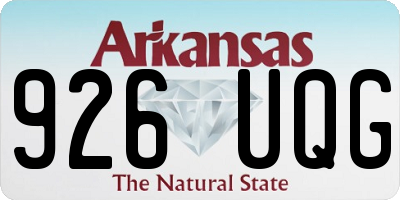 AR license plate 926UQG