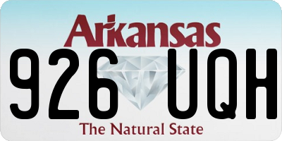 AR license plate 926UQH