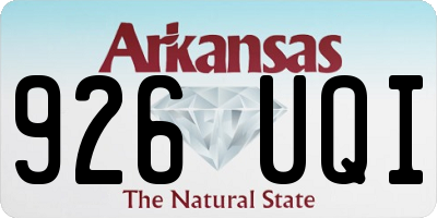 AR license plate 926UQI