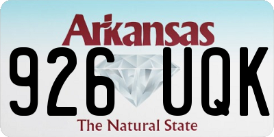 AR license plate 926UQK