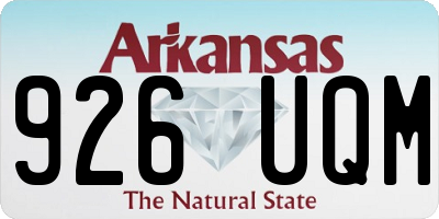 AR license plate 926UQM