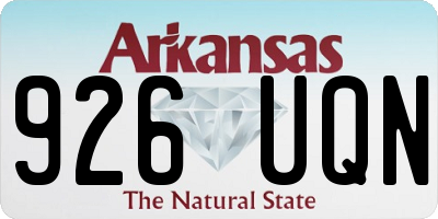 AR license plate 926UQN