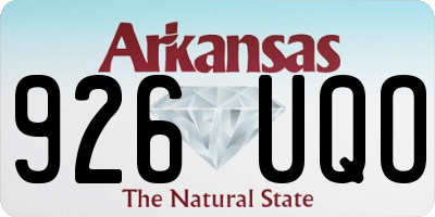 AR license plate 926UQO