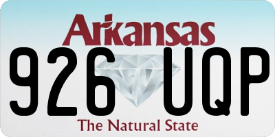 AR license plate 926UQP