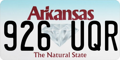 AR license plate 926UQR