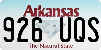 AR license plate 926UQS