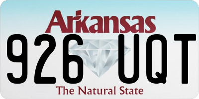 AR license plate 926UQT