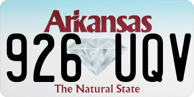 AR license plate 926UQV