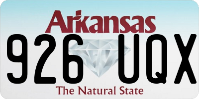 AR license plate 926UQX