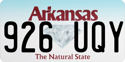 AR license plate 926UQY