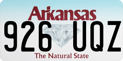 AR license plate 926UQZ