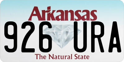 AR license plate 926URA