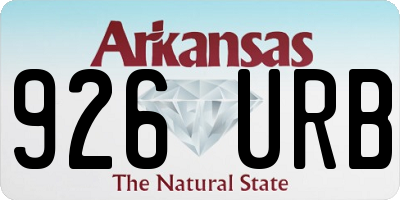AR license plate 926URB