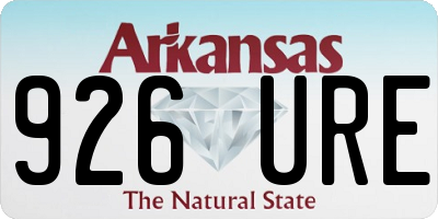 AR license plate 926URE