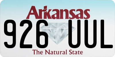 AR license plate 926UUL