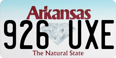 AR license plate 926UXE