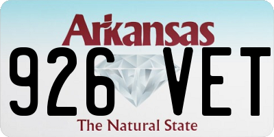 AR license plate 926VET